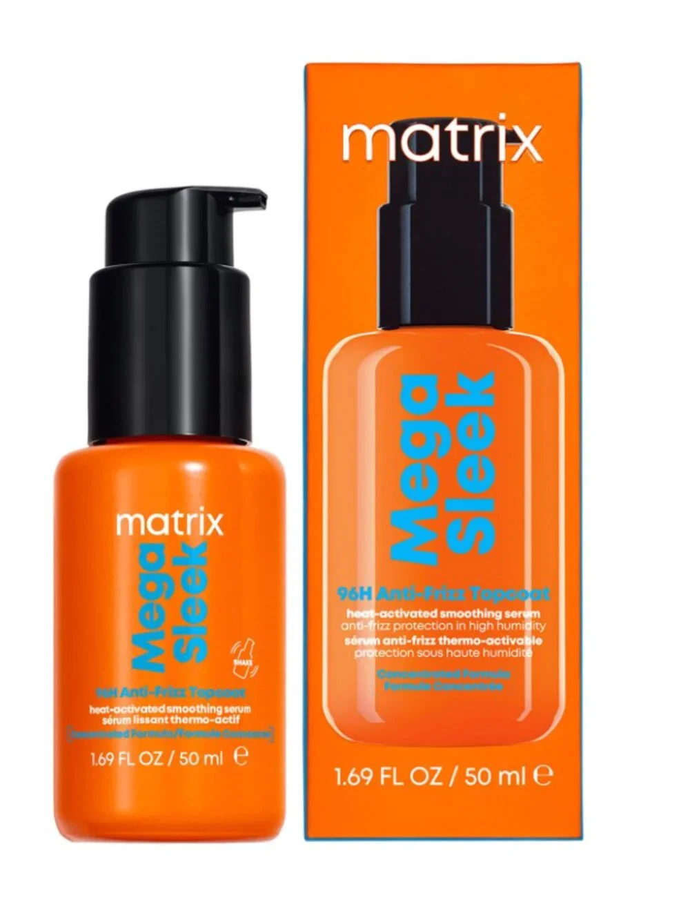 Matrix Mega Sleek 96H Anti-Frizz Topcoat Hair Serum 50ml